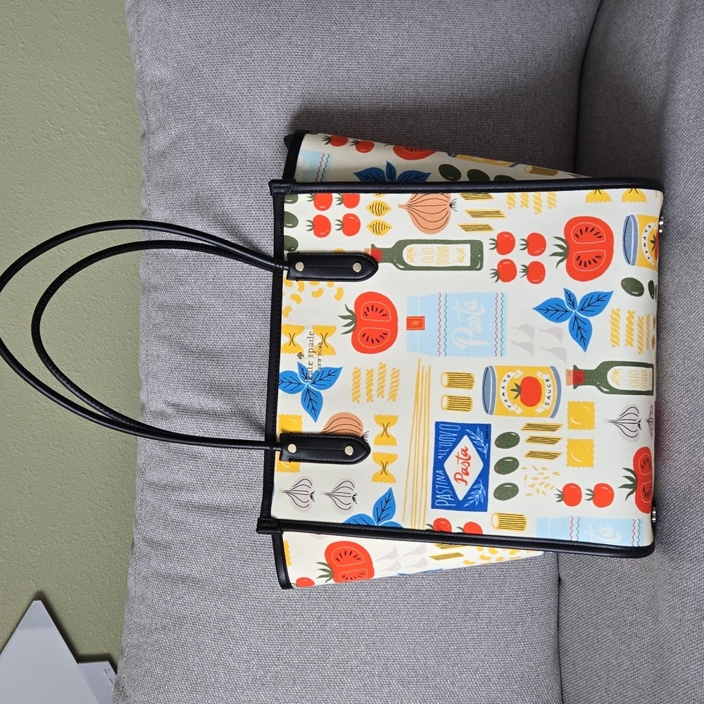 Kate Spade Italian Pasta Market Tote Shoulder Bag Purse